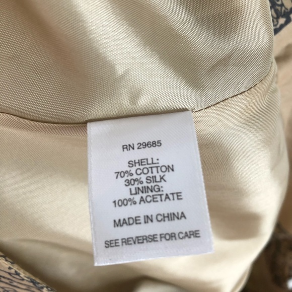 Pendleton Skirt Silk Blend size 12 Paisley Print Tan Black - Picture 9 of 9